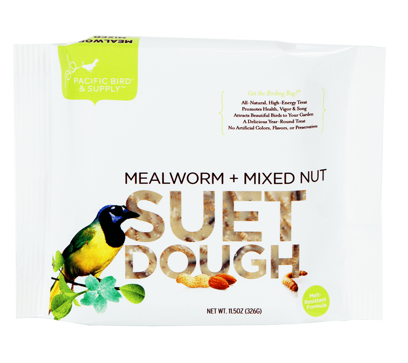 Mealworm + Mixed Nut Suet Dough (11.5oz) - Click Image to Close